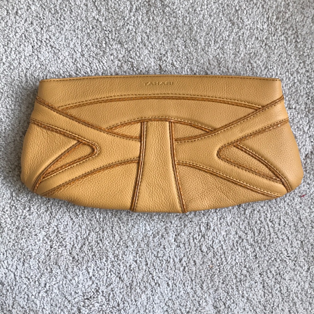 Elie Tahari Mustard Yellow Clutch NWT
